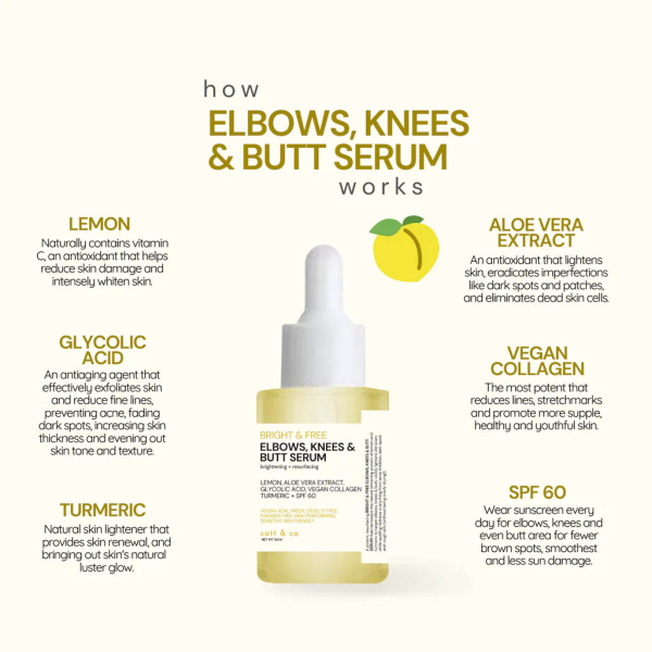 Bright & Free Elbows Knees & Butt Serum - 30ml Sale