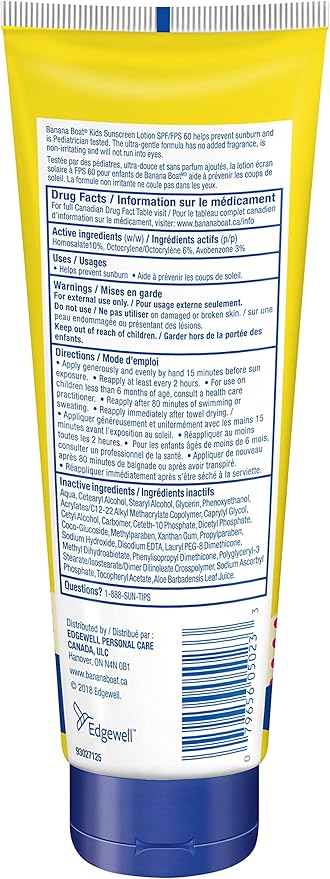 Banana Boat Kids Tear Free Sunscreen Lotion Broad Spectrum SPF 60-240mL For Sale