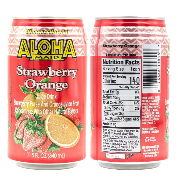 Aloha Maid Drinks, Orange Variety Pack, 3 Flavors, 4 Cans per Flavor, Total 12 Cans Online now