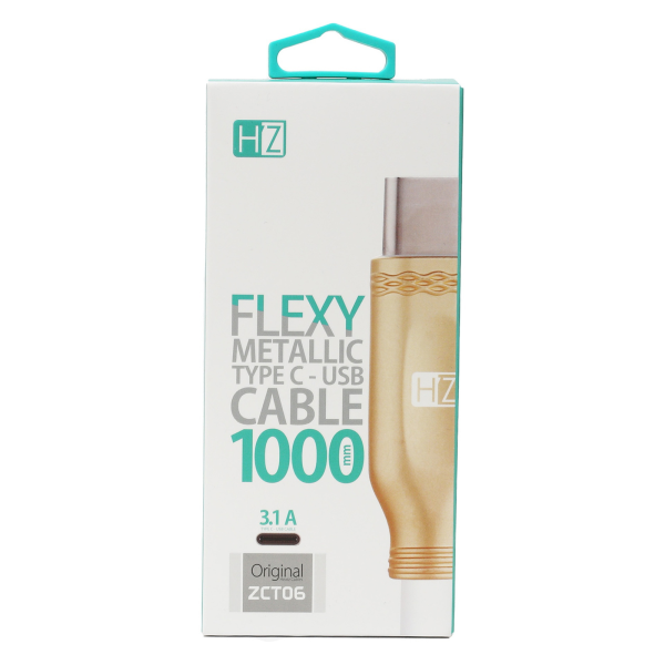 HEATZ Flexy Metallic Type C To USB Charging Cable - ZCT06 Online Hot Sale