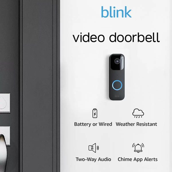 Blink Video Doorbell & Sync Module in Black + Blink Mini 2 Cam in Black Online Sale