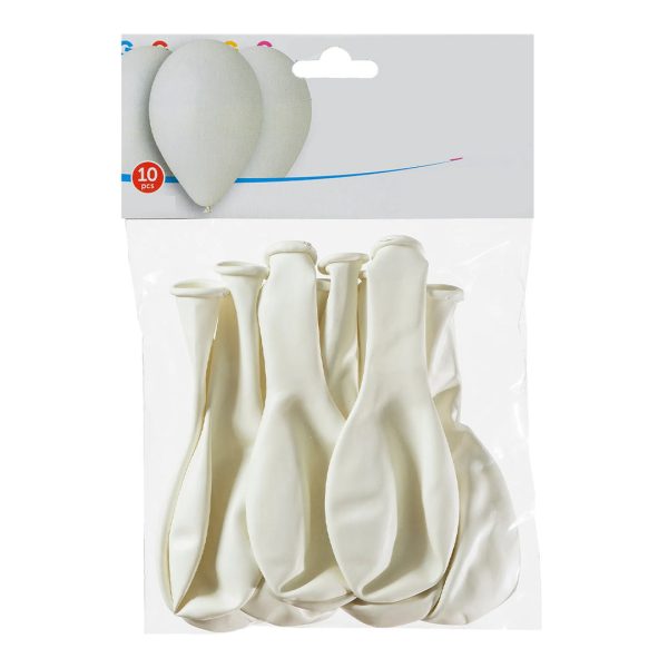 Birthday Party Decoration Balloons White - 10 Pcs Online