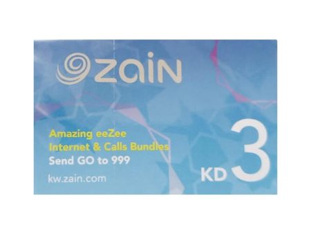 Zain Prepaid Recharge Card 3KD For Sale