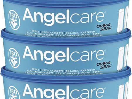 Angelcare Nappy Disposal System Refill Cassettes - Pack of 3 Online now