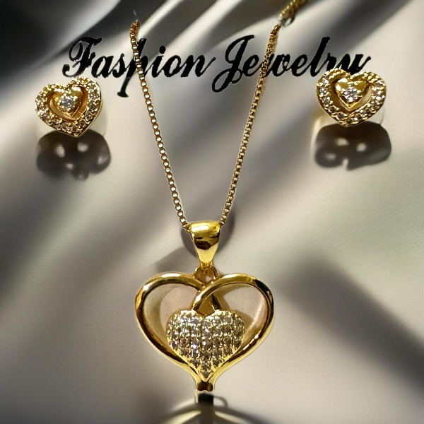 Golden Stainless Steel Jewelry Set Online now