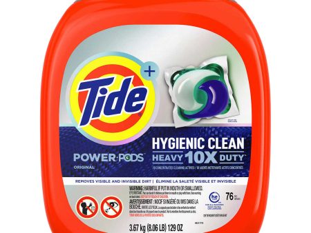 Tide Hygienic Clean Heavy 10x Duty Power PODS Laundry Detergent Pacs, Original, 76 count, For Visible and Invisible Dirt, 3.67kg Fashion