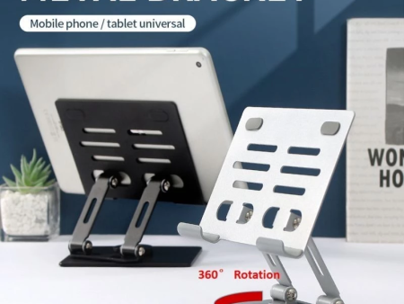 Metal Adjustable Tablet Holder With 360 Rotatable Black - A812 Supply