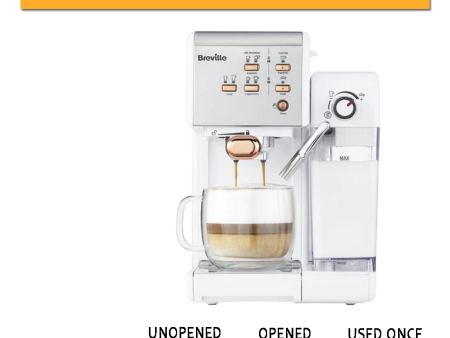 BREVILLE One-Touch Coffee Machine (White & Rose Gold) VCF108--- clearance on Sale