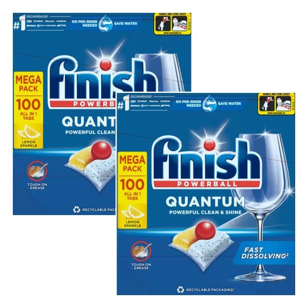 Finish Powerball Quantum Dishwasher Tablets  100 Pack Online now