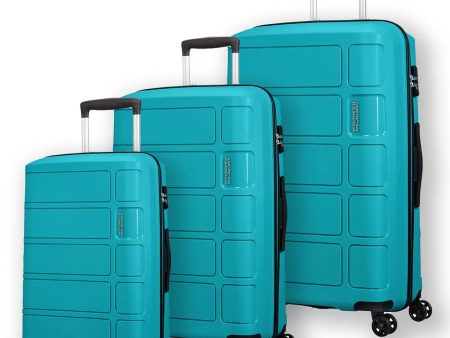 AMERICAN TOURISTER 3-Piece Summer Splash Hardside Luggage Set With TSA Lock System in Summer Blue Hot on Sale