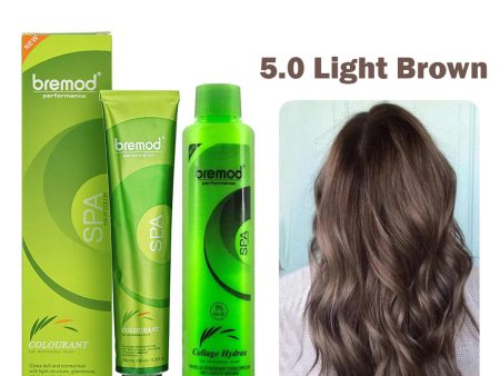 Bremod Performance 5.0 Light Brown Hair Color With Oxidizer - 100ml+100g Discount