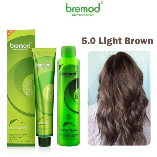 Bremod Performance 5.0 Light Brown Hair Color With Oxidizer - 100ml+100g Discount