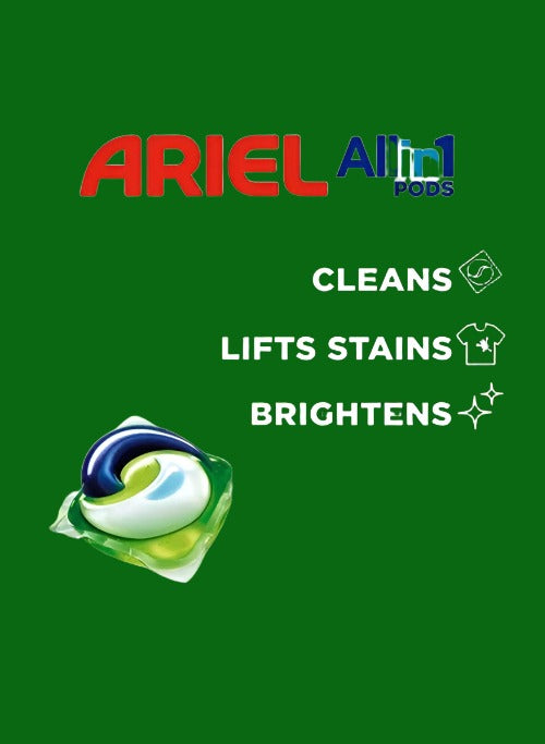 Ariel All In One Colour Pods, 70 Wash Capsules, Fast Dissolving Pods - Outstanding Stain Removal In 1 Wash on Sale