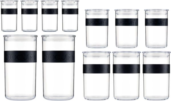 Bodum Storage Jar, Black, Set of 12 Online now