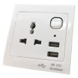 USB Wall Socket with Dual USB Charging Port Wall Charger 5V- 1000mA,2000mA (White). Discount