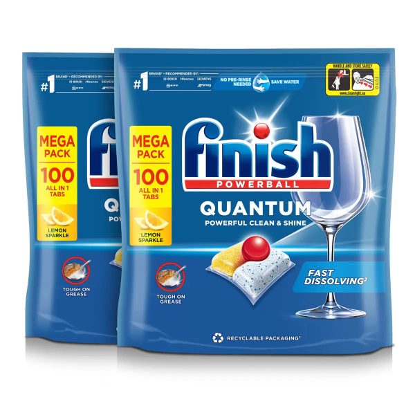 Finish Powerball Quantum Dishwasher Tablets  100 Pack Online now