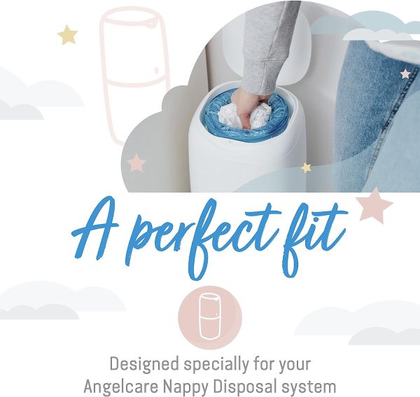 Angelcare Nappy Disposal System Refill Cassettes - Pack of 3 Online now