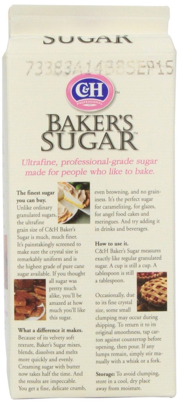 C&H Baker s Sugar, Ultrafine Pure Cane Sugar Fashion