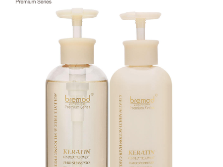 Bremod Premium Series Keratin Shampoo & Conditioner - 350ml+350ml Cheap