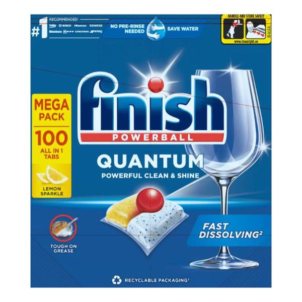 Finish Powerball Quantum Dishwasher Tablets  100 Pack Online now