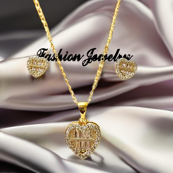 Golden Stainless Steel Jewelry Set Online now