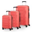 American Tourister Summer Splash 3 Piece Hardside Luggage Set (Coral Pink) Online now