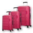 AMERICAN TOURISTER 3-Piece Summer Splash Hardside Luggage Set With TSA Lock System in Burgundy Online Sale