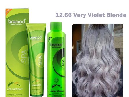 Bremod Performance 12.66 Very Violet Blonde Hair Color With Oxidizer - 100ml+100g For Sale