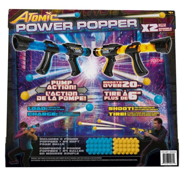 Atomic Power Popper Dual Battle Pack With 84 Ammo Balls on Sale