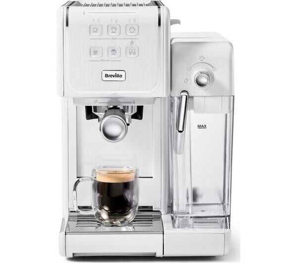 BREVILLE One-Touch CoffeeHouse II VCF147 Coffee Machine - White- clearance Hot on Sale