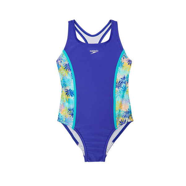 Speedo Girls Swimsuits One-piece set, Blue Hot on Sale