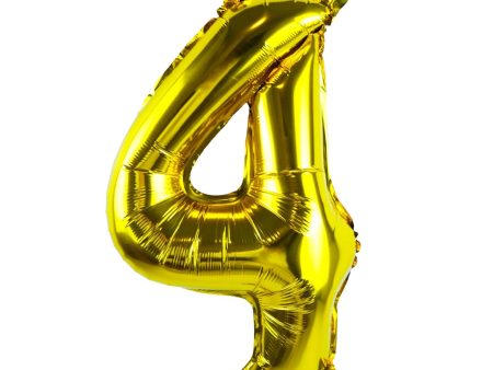 Birthday Decoration Foil Balloon Number 4 - 40Cm Sale