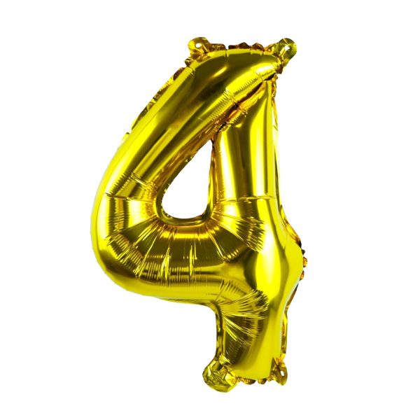 Birthday Decoration Foil Balloon Number 4 - 40Cm Sale