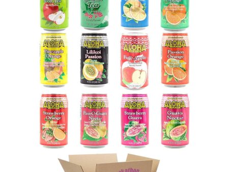 Aloha Maid Drinks Variety Pack, 12 Flavors, 1 Can per Flavor, Total 12 Cans Online Hot Sale