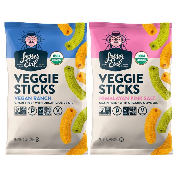 LesserEvil Organic Veggie Sticks For Cheap