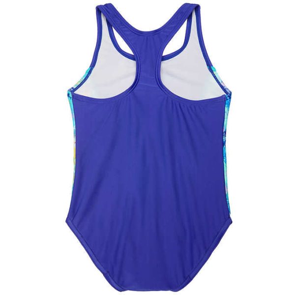 Speedo Girls Swimsuits One-piece set, Blue Hot on Sale