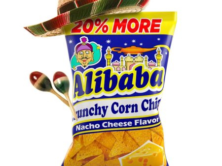 Alibaba Crunchy Corn Chips Nacho Cheese Flavor - 120g Discount