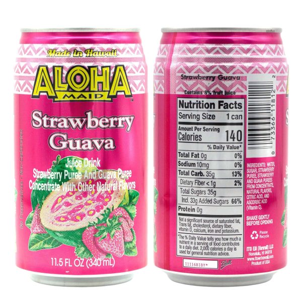 Aloha Maid Drinks, Guava Variety Pack, 3 Flavors, 4 Cans per Flavor, Total 12 Cans For Cheap