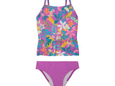 Speedo Girls Swimsuits One-piece set , Purple (amethyst tankini) Hot on Sale