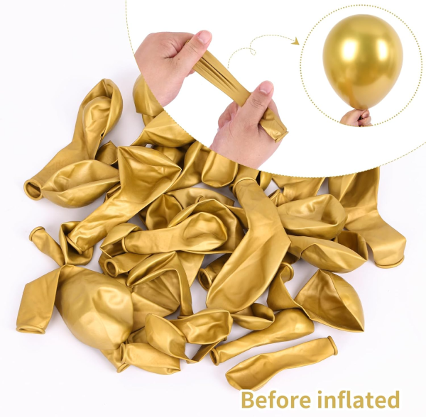 Birthday Party Decoration Balloons Metallic Gold - 10 Pcs Online Sale