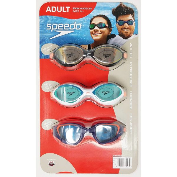 Speedo Swim Goggles For Adults (3-Pack). Hot on Sale