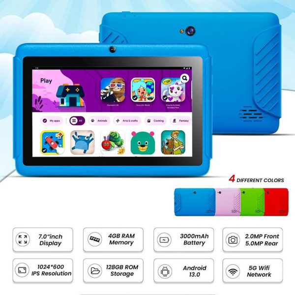 Oteeto Tab 4 Kids Tablet 4GB Ram + 128GB Rom With 5G Sale