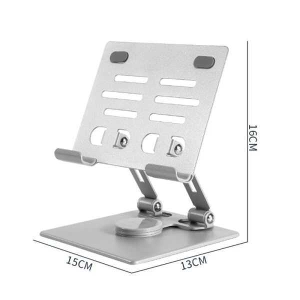 Metal Adjustable Tablet Holder With 360 Rotatable Black - A812 Supply