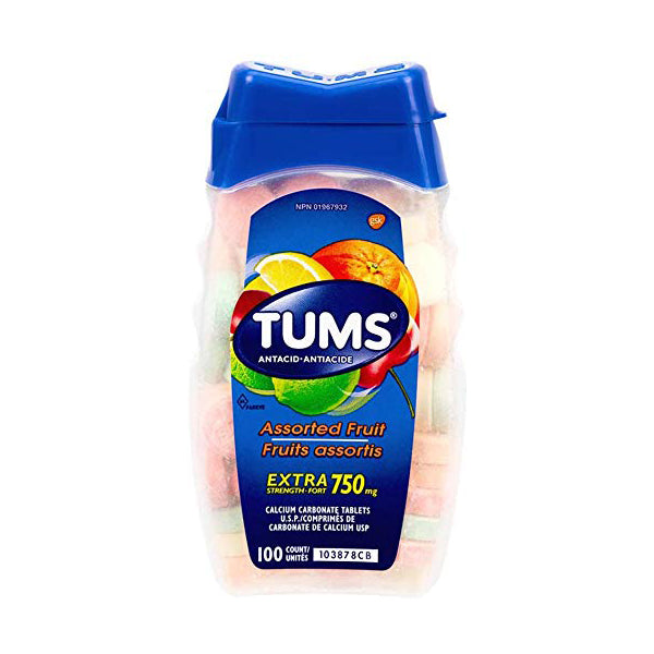 TUMS Antacid Chewable Tablets, Extra Strength, Assorted Fruit, 100 count Online Hot Sale