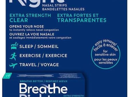 Breathe Right Extra Strength Nasal Strips - 72 Clear Strips Discount