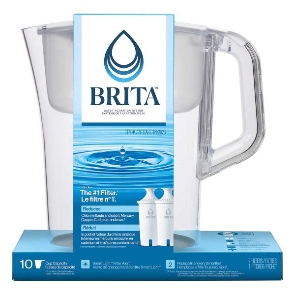 Brita Champlain 2.4 L (10-cup) Pitcher with 2 Filters Online Sale