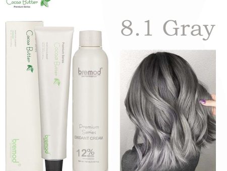 Bremod Performance 8.1 Gray Hair Color + Oxidant Cream 12% - 100ml+100ml Online