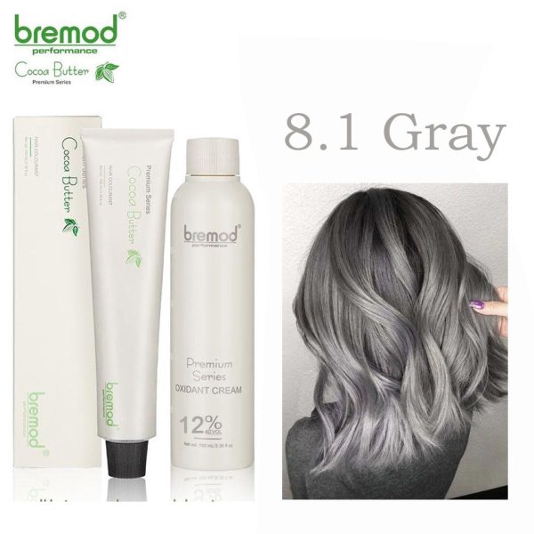 Bremod Performance 8.1 Gray Hair Color + Oxidant Cream 12% - 100ml+100ml Online