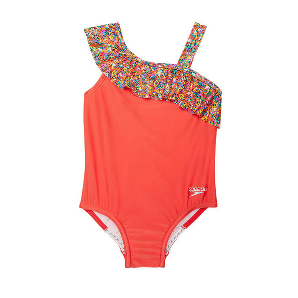 Speedo Girls Swimsuits One-piece set , Red (coral red   bittersweet) For Discount