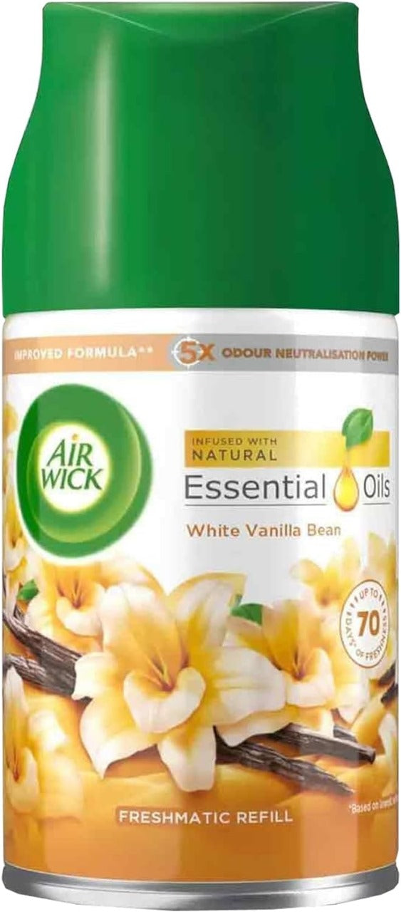 Air Wick Freshmatic Autospray Refill, Vanilla Fragrance, Eliminates Bad Odour like Cat Litter Smell, 250 ml Online now